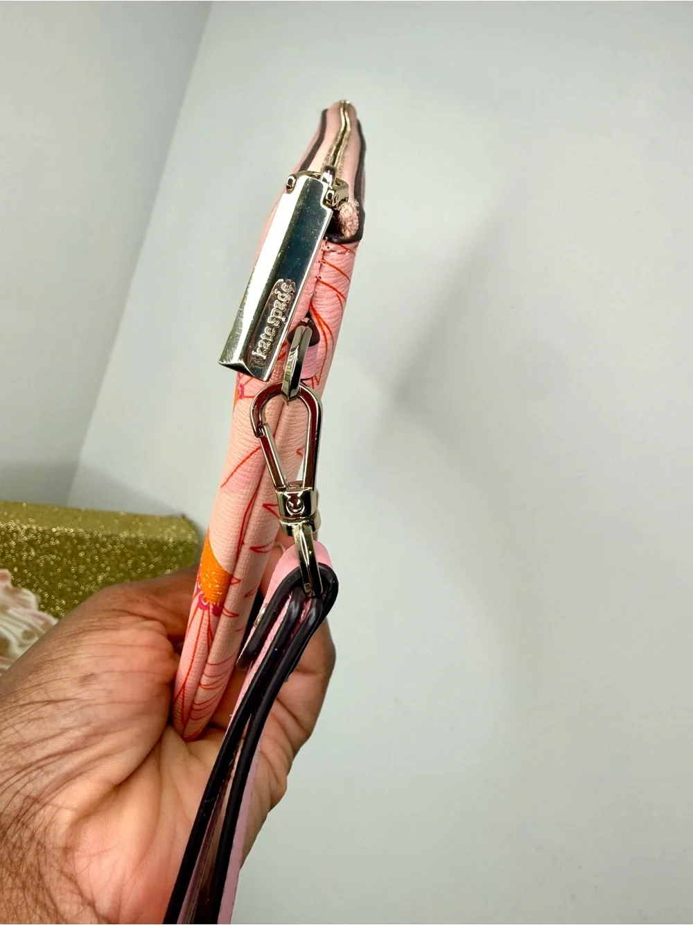 kate spade Pink Floral Wristlet Clutch
